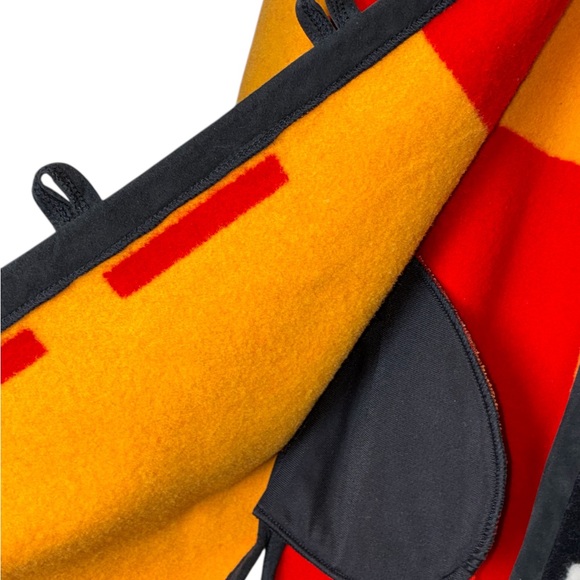 Aventura Colorblock Oversized Wool Blanket Car Coat Jacket Made in USA - Taos NM - Picture 5 of 5